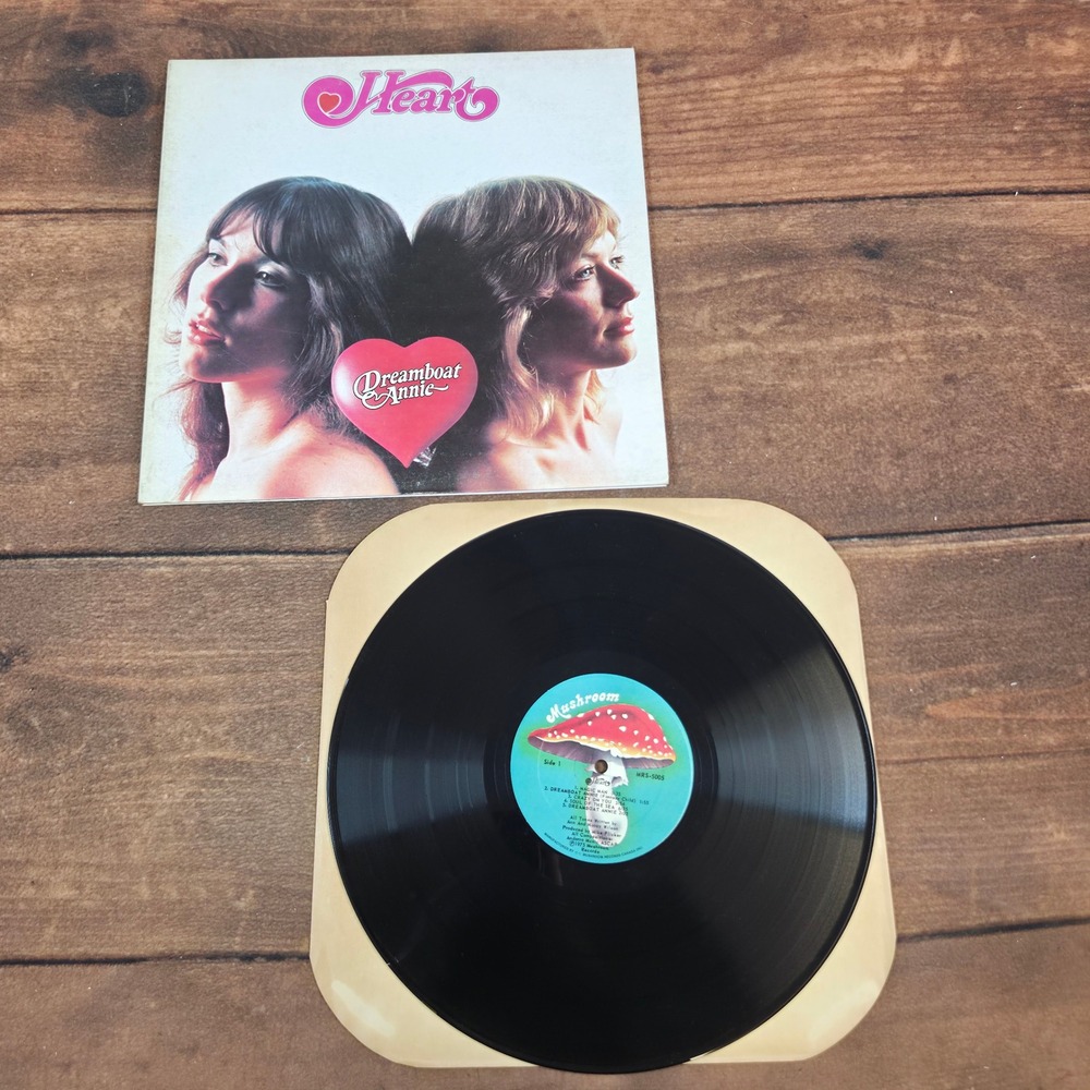 Heart Dreamboat Annie Vinyl LP 12" Black Good Mushroom Records Magic Man 1976